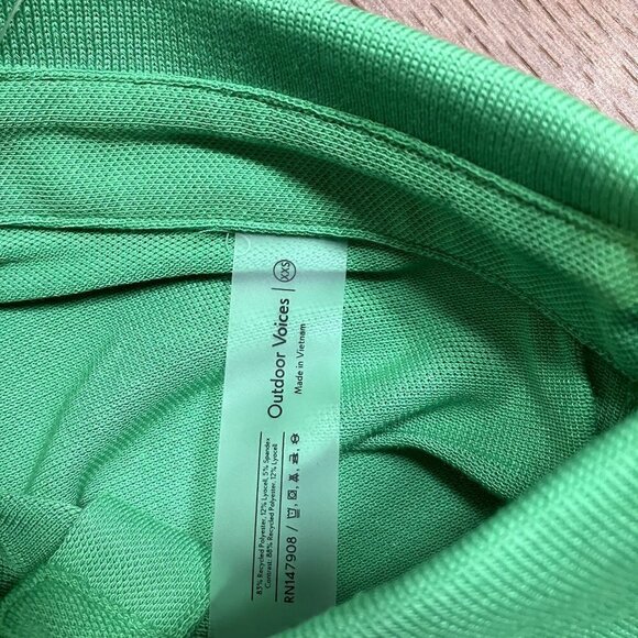 Outdoor Voices NWT Birdie Cropped Polo Kelly Green Size XXS - Picture 4 of 9